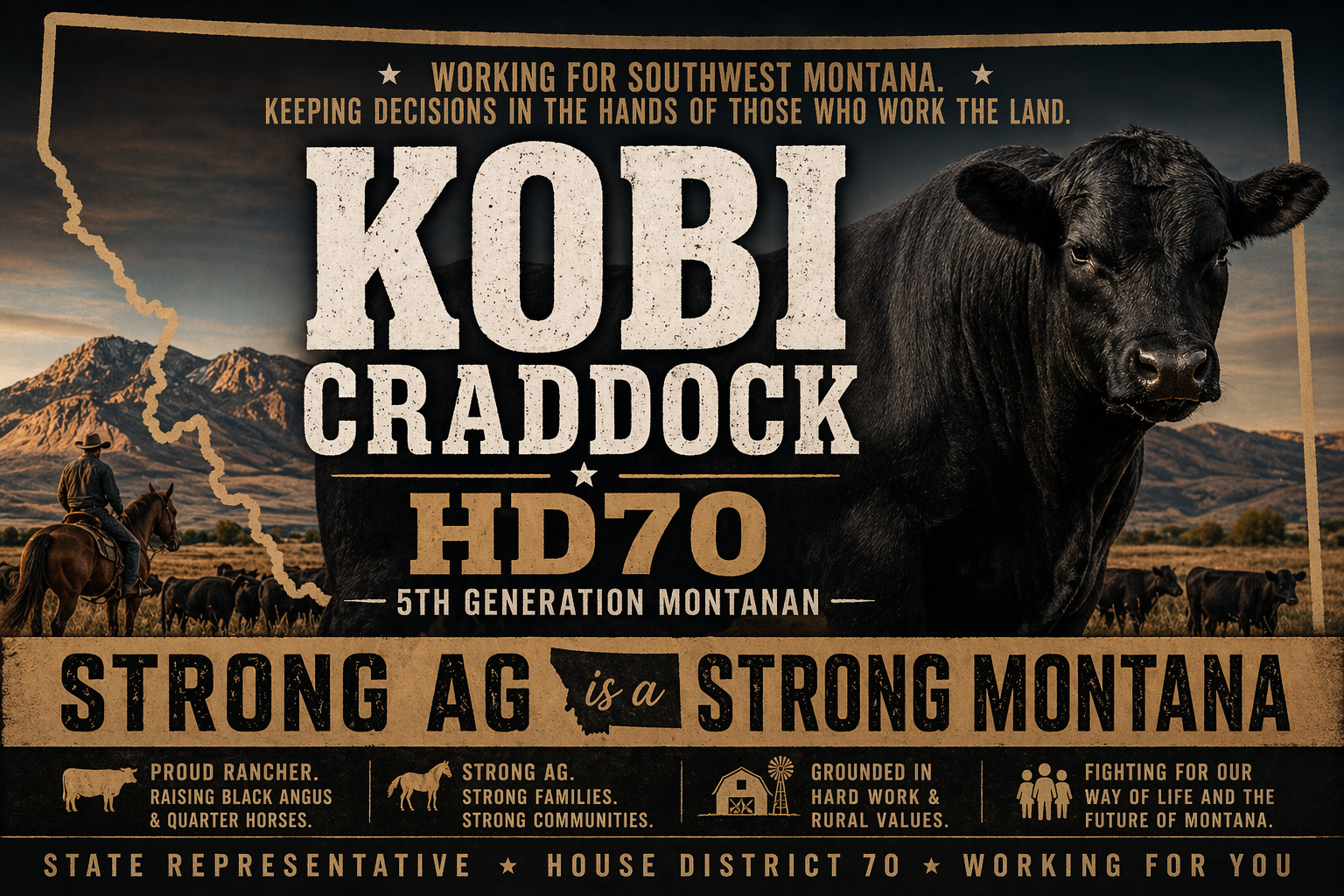 Paid for by Kobi Craddock, PO Box 4063, Butte, MT 59702, Democrat